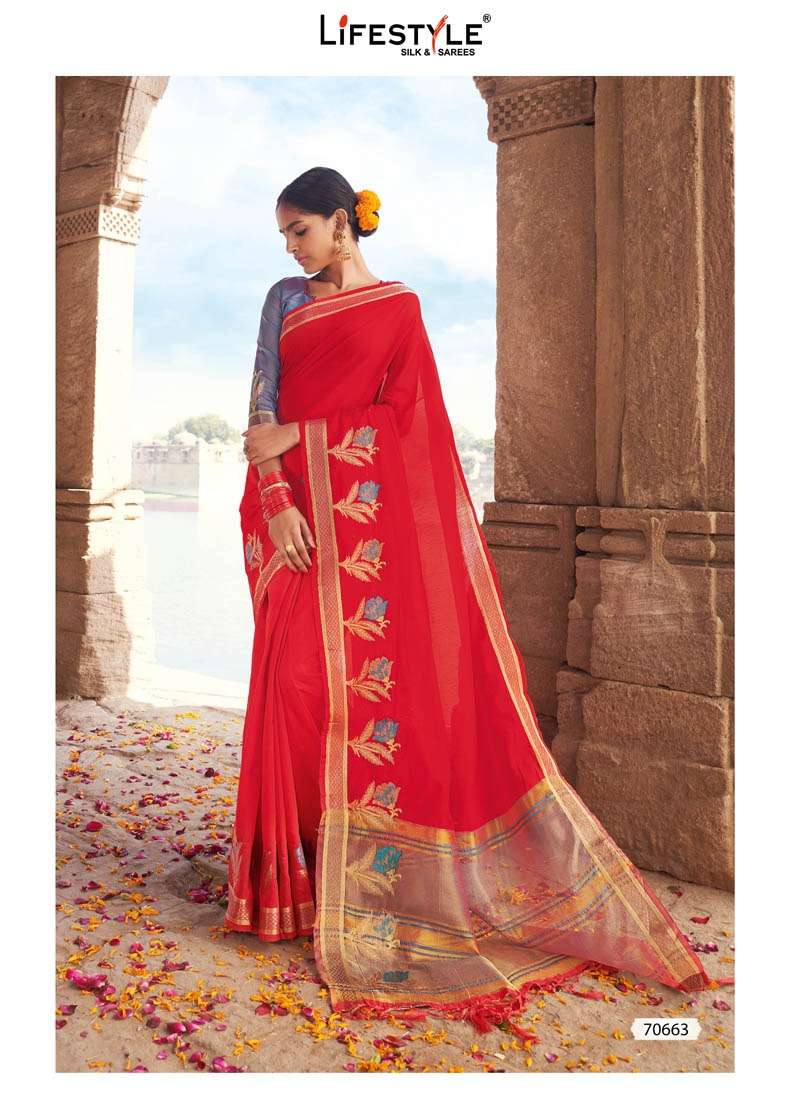 Buy Maithili Lifestyle Online Wholesale Chanderi Silk Saree
