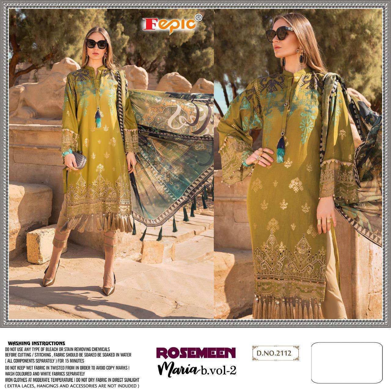 Buy Maria Vol 2 Fepic Online Wholesale Designer Cotton Salwar Suit