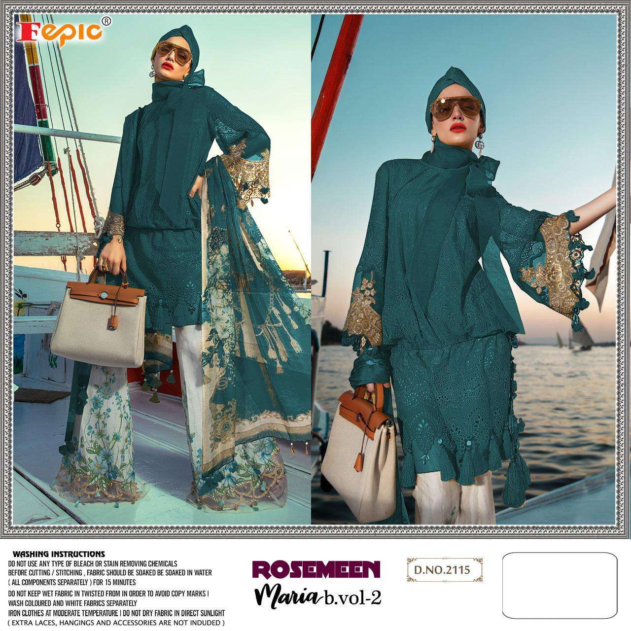 Buy Maria Vol 2 Fepic Online Wholesale Designer Cotton Salwar Suit