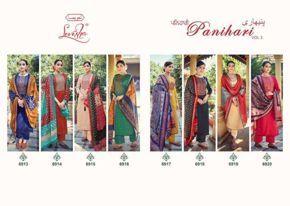 Buy Panihari Vol 3 Levisha Online Wholesale Designer Jam Cotton Salwar Suit