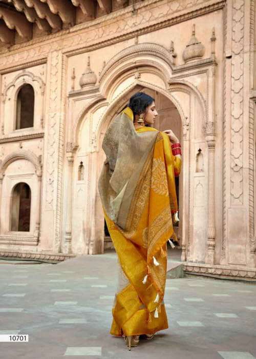 Buy Premratan Triveni Online Wholesale Designer Linen Saree
