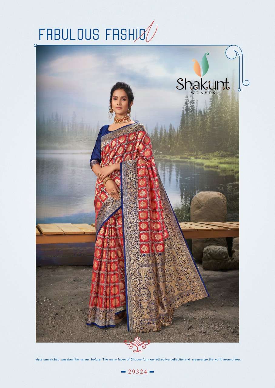 Buy Pushp Priya Shakunt Online Wholesale Designer Silk Saree