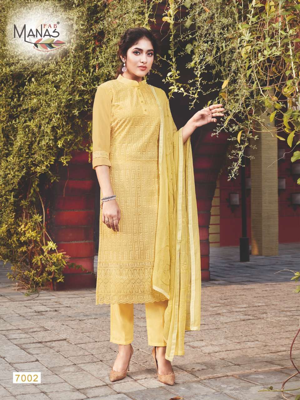 Buy Schiffli Manas Fab Online Wholesale Designer Georgette Salwar Suit