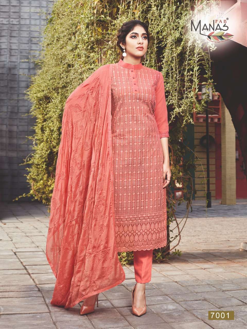 Buy Schiffli Manas Fab Online Wholesale Designer Georgette Salwar Suit