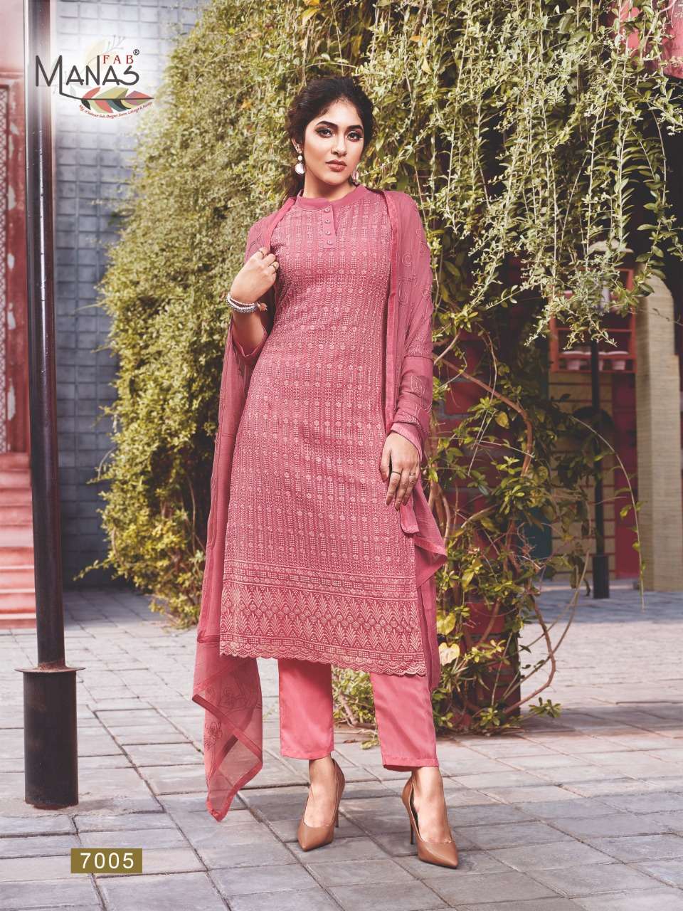 Buy Schiffli Manas Fab Online Wholesale Designer Georgette Salwar Suit