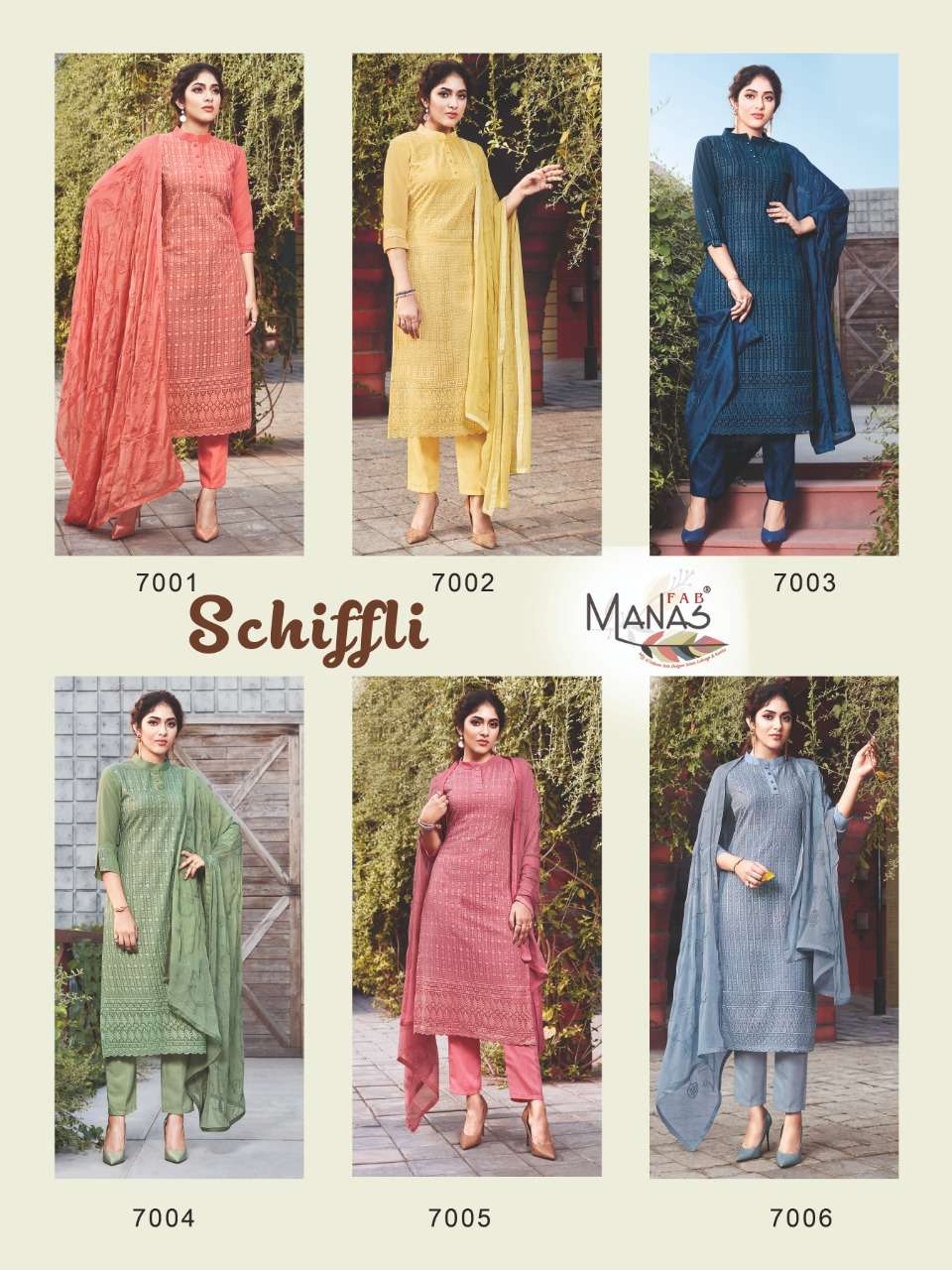 Buy Schiffli Manas Fab Online Wholesale Designer Georgette Salwar Suit