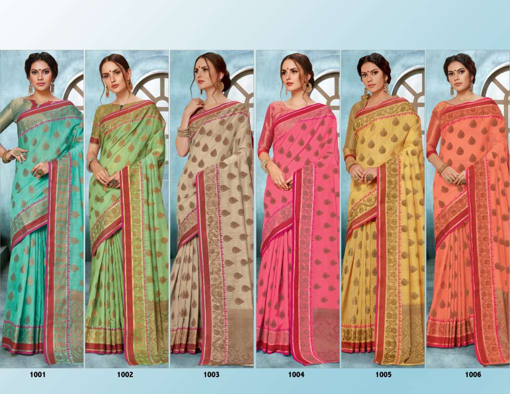 Buy Shubhangi Sngam Online Wholesale Designer Linen Silk Saree