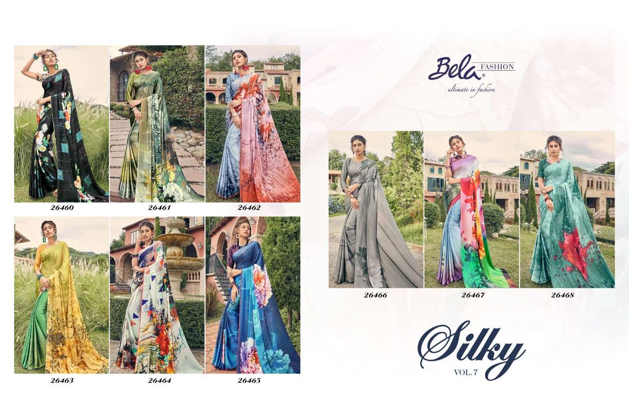 Buy Silky Vol 7 Bela Online Wholesale Designer Satin Silk Saree
