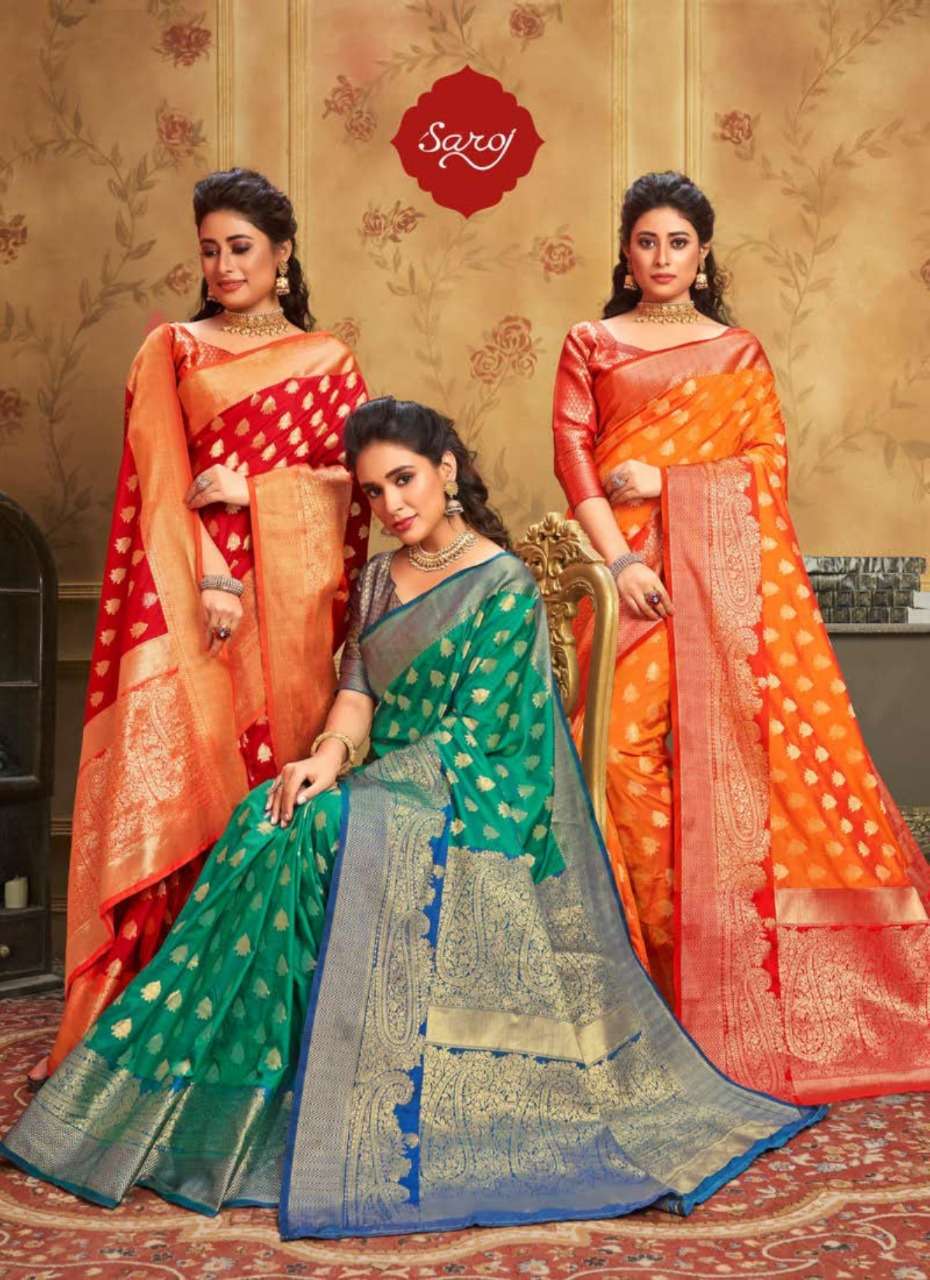 Buy Sonalika Saroj Online Wholesale Designer Dola Silk Saree