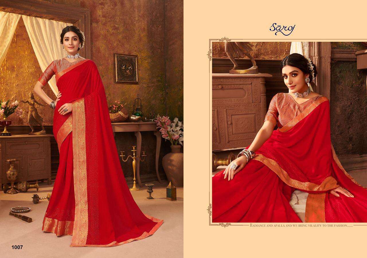 Buy Suhagan Saroj Online Wholesale Designer Vichitra Silk Saree