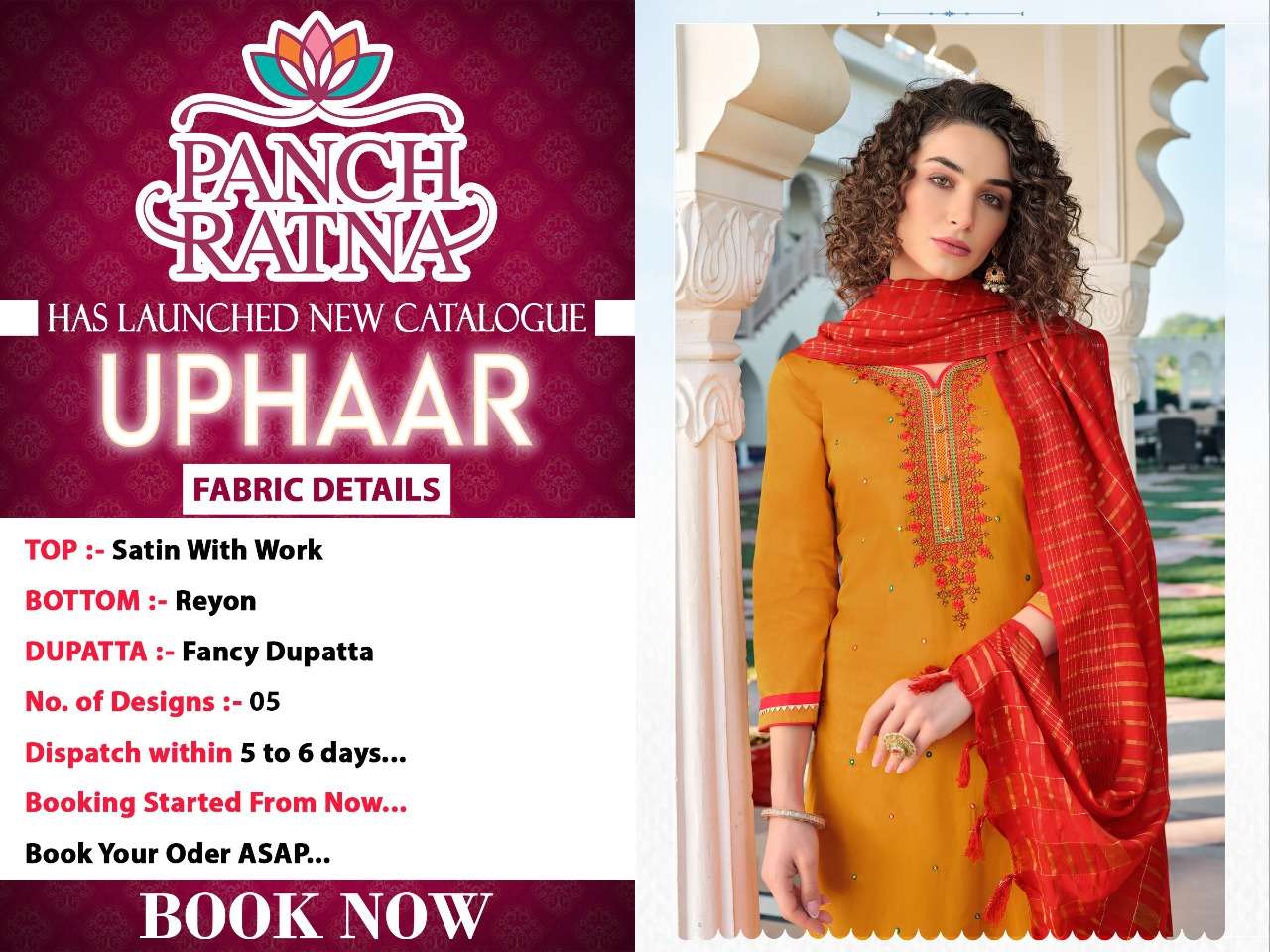 Buy Uphaar Panch Ratna Online Wholesale Designer Satin Cotton Salwar Suit