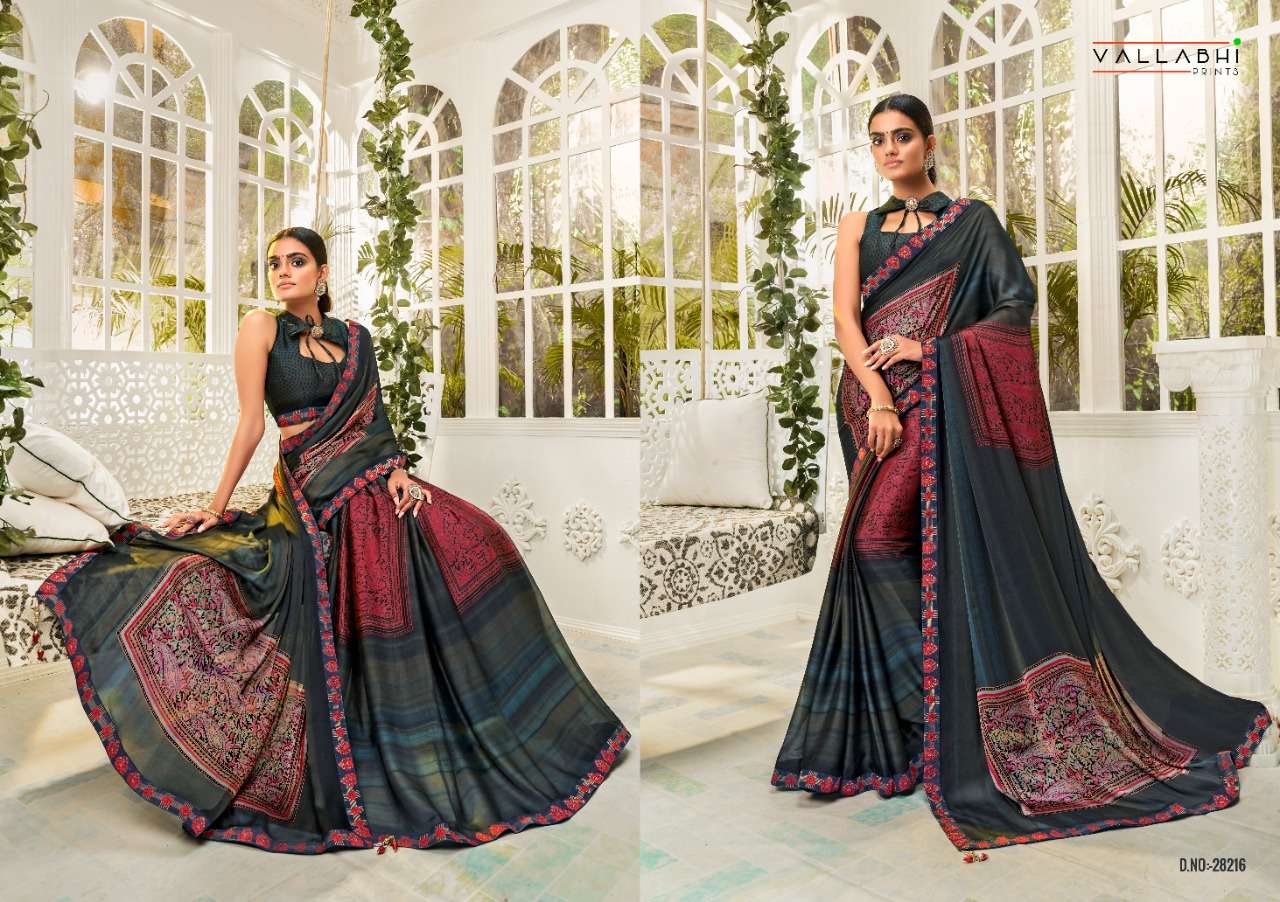 Buy Vanessa Vallabhi Online Wholesale Designer Black Rangoli Saree