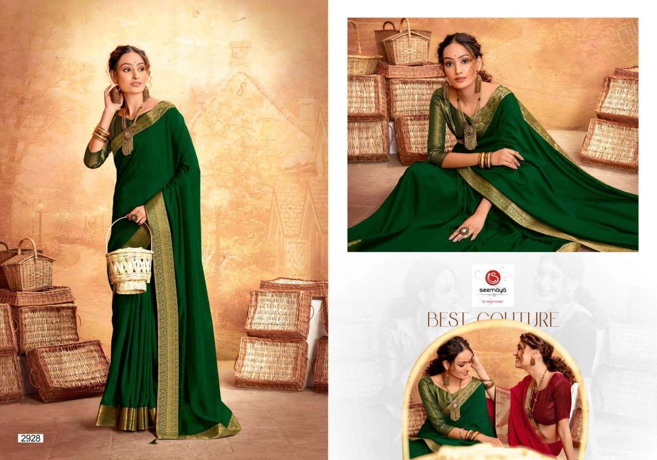 Buy Vihana Seemaya Online Wholesale Designer Vichitra Silk Saree