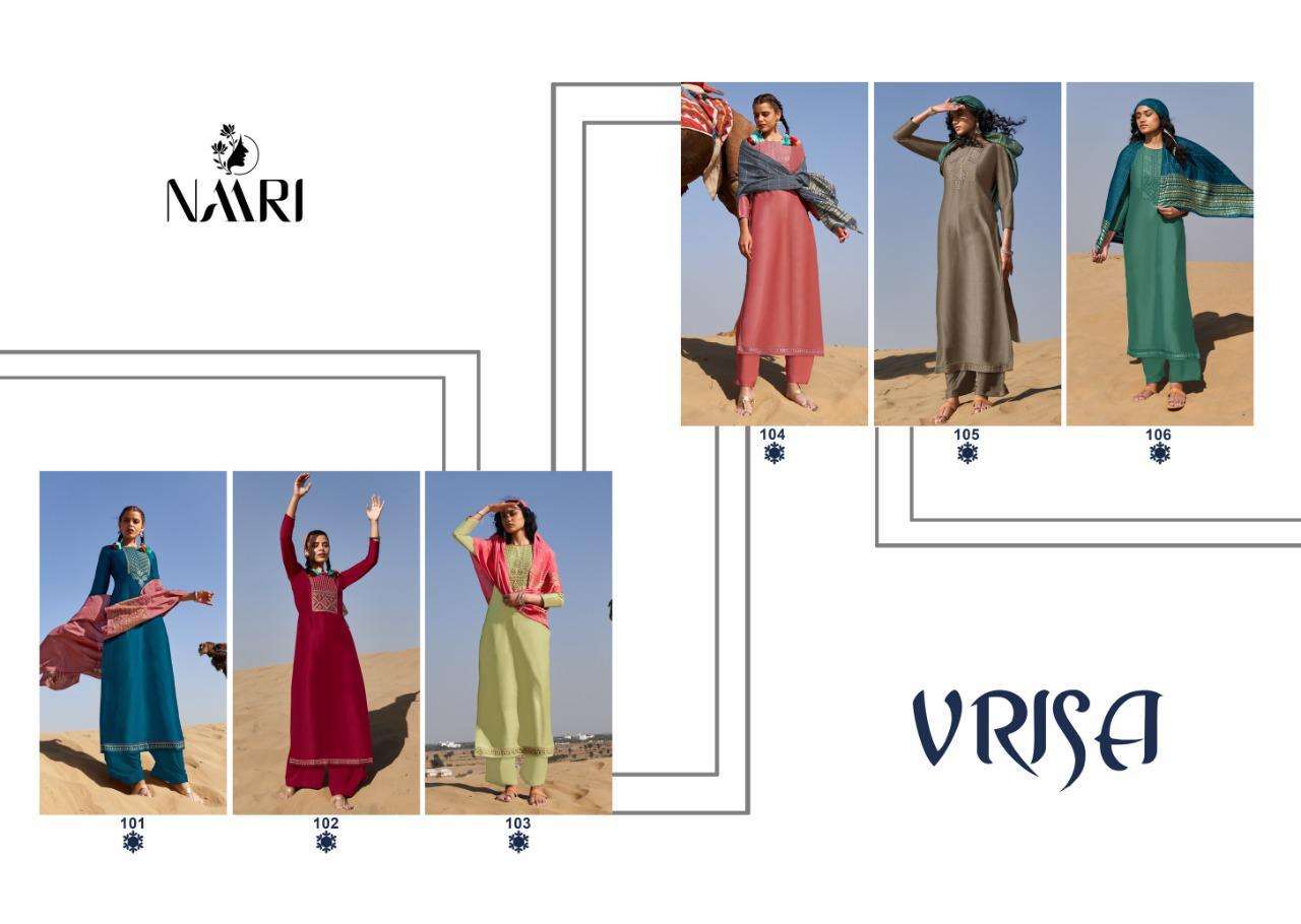 Buy Vrisa Naari Online Wholesale Designer Chinon Silk Salwar Suit