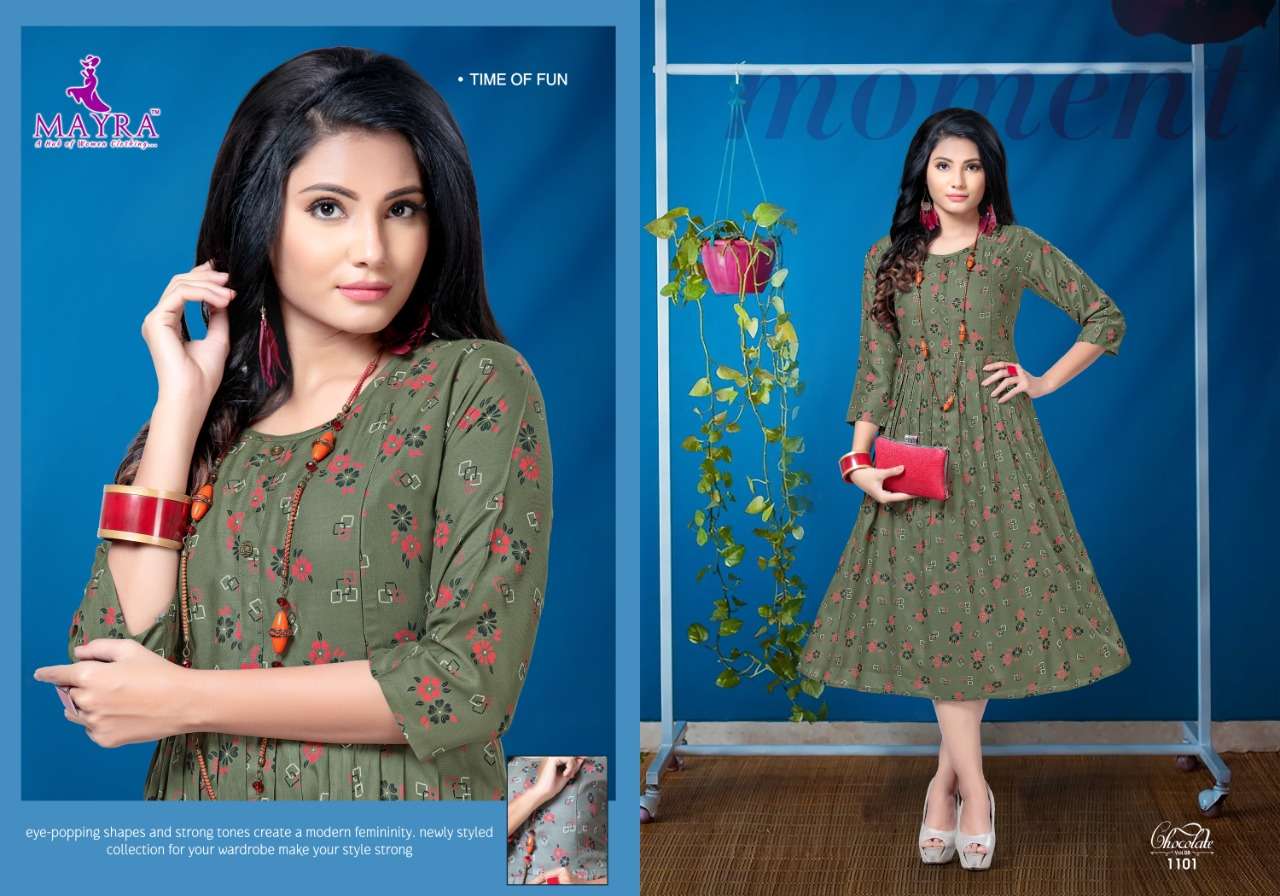 Choclate Vol 8 Buy Mayra Rayon Flair Gowns Kurtis