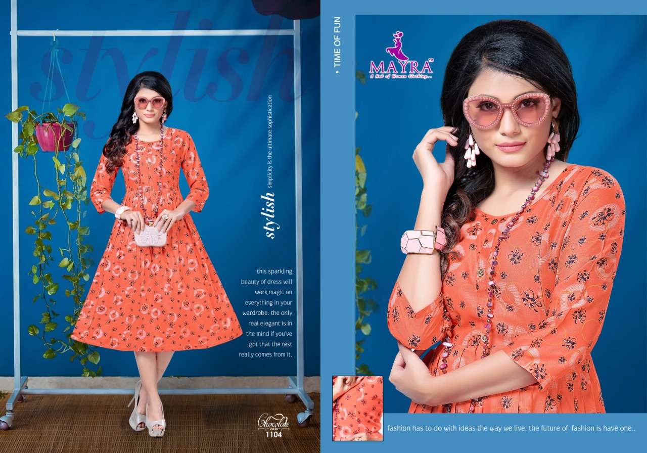 Choclate Vol 8 Buy Mayra Rayon Flair Gowns Kurtis