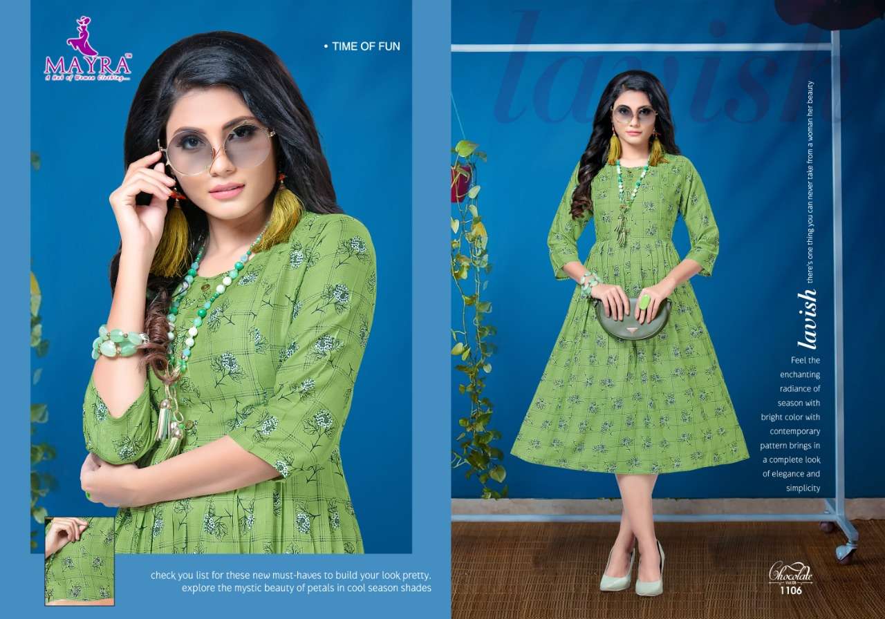 Choclate Vol 8 Buy Mayra Rayon Flair Gowns Kurtis