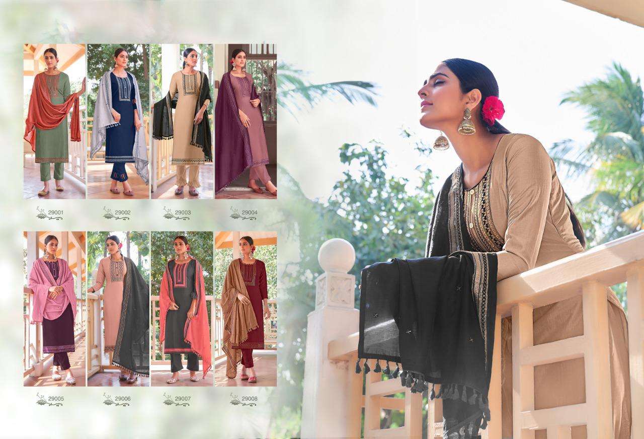 Buy Eliza Vishnu Online Wholesale Supplier Designer Chinnon Silk Salwar Suit