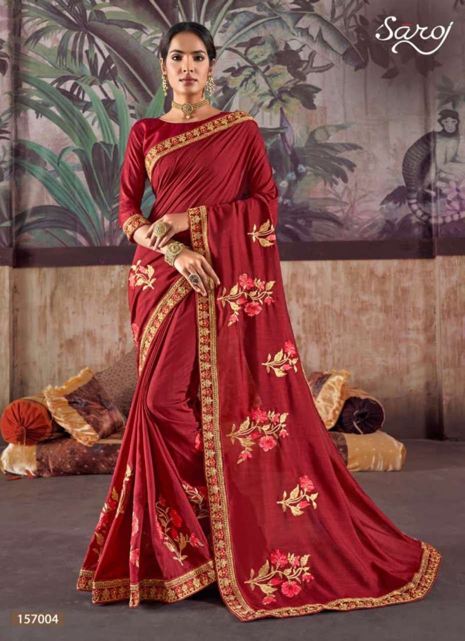 Buy Netrika Saroj Wholesale Â Online Designer Vichitra Silk Saree