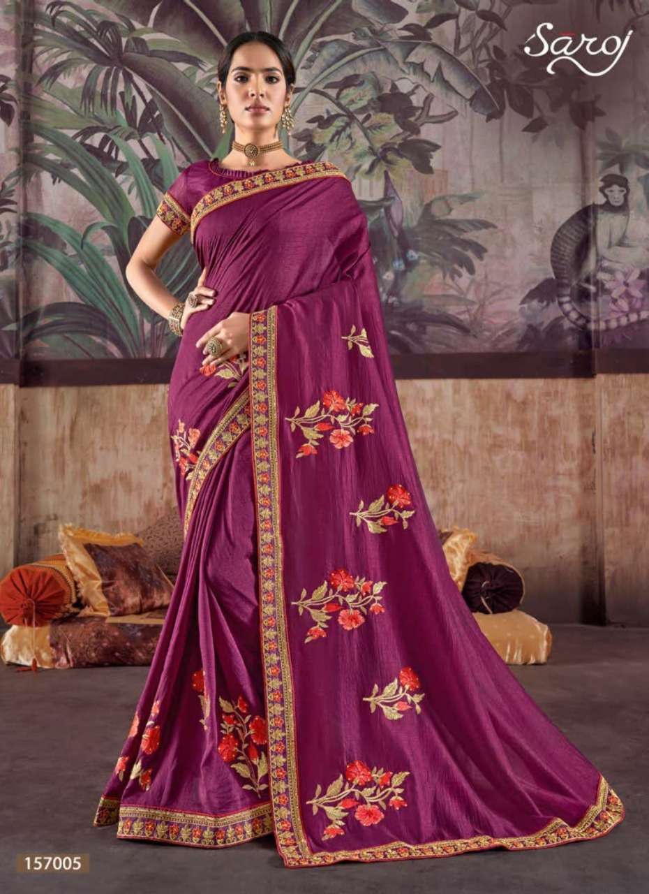 Buy Netrika Saroj Wholesale Â Online Designer Vichitra Silk Saree