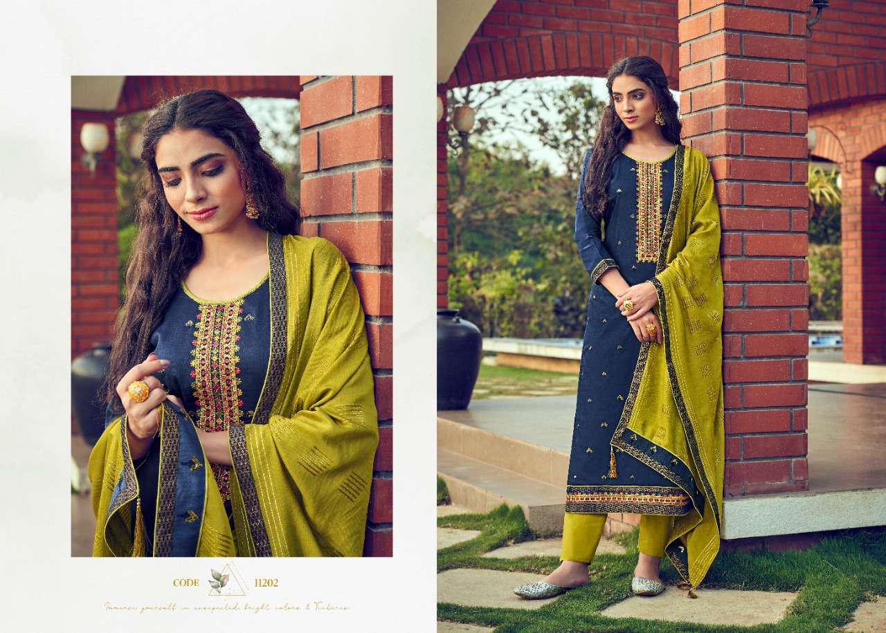 Buy Nihaar Panch Ratna Wholesale Supplier Online Designer Cotton Satin Salwar Suit