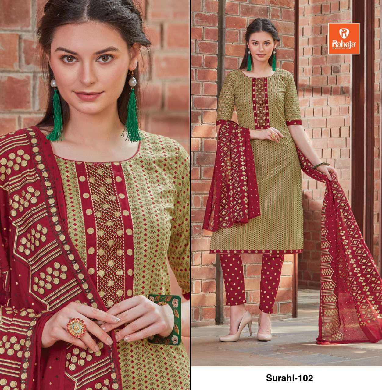Buy Surahi Raheja Online Wholesale Suppler Designer Cotton Salwar Suit