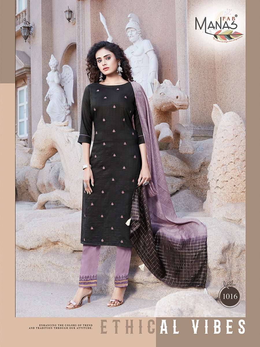 Delight Vol 3 Manas Fab Silk Wholesale Dealer Online Chinon Kurtis Pant Dupatta