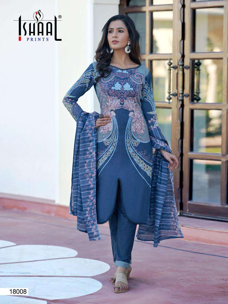 Buy Gulmohar Vol 18 Ishaal Online Whaolesale Supplier Designer Lawn Pakistani Salwar Suit