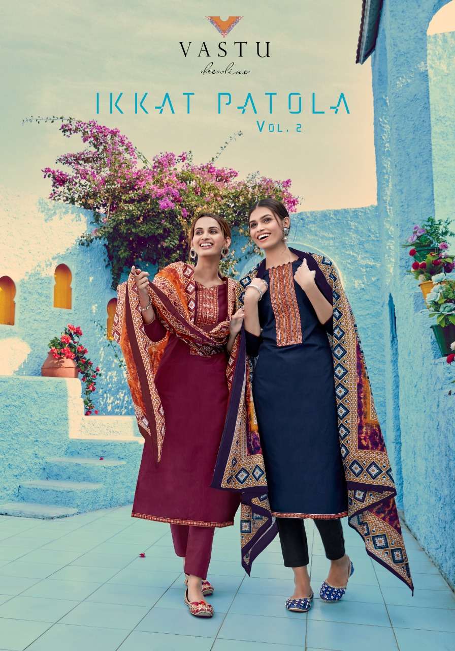 Buy Ikkat Patola Vol 2 Vastu Tex Online Wholesaler Designer Lawn Salwar Suit