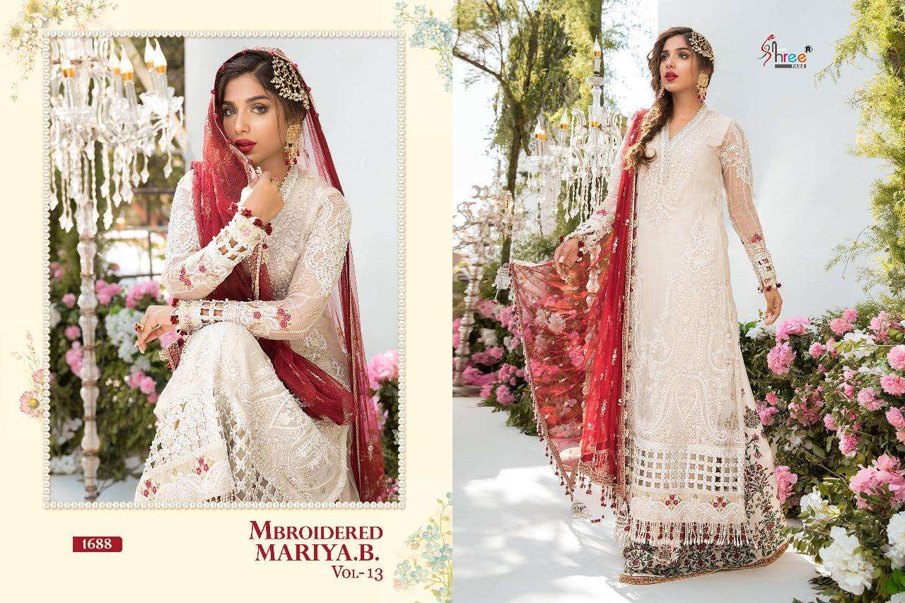 Buy Mariya Vol 13 Shree Fab Online Wholesale Supplier Designer Net Pakistani Salwar Suit