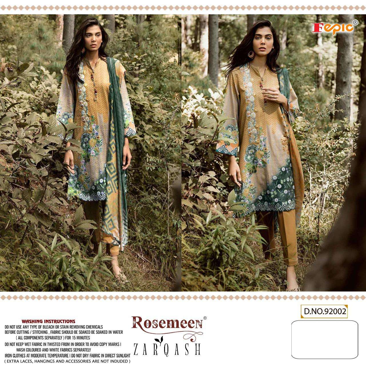Buy Rosemeen Zaqash Fepic Wholesale Supplier Online Designer Cotton Salwar Suit