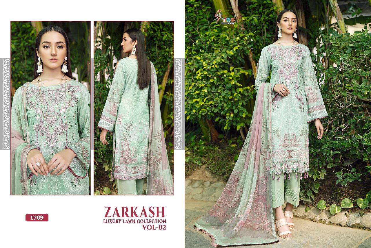 Buy Zarkash Luxury Lawn Collection Vol 2 Shree Fab Wholesale Supplier Online Designer Pakistani Salwar Suit