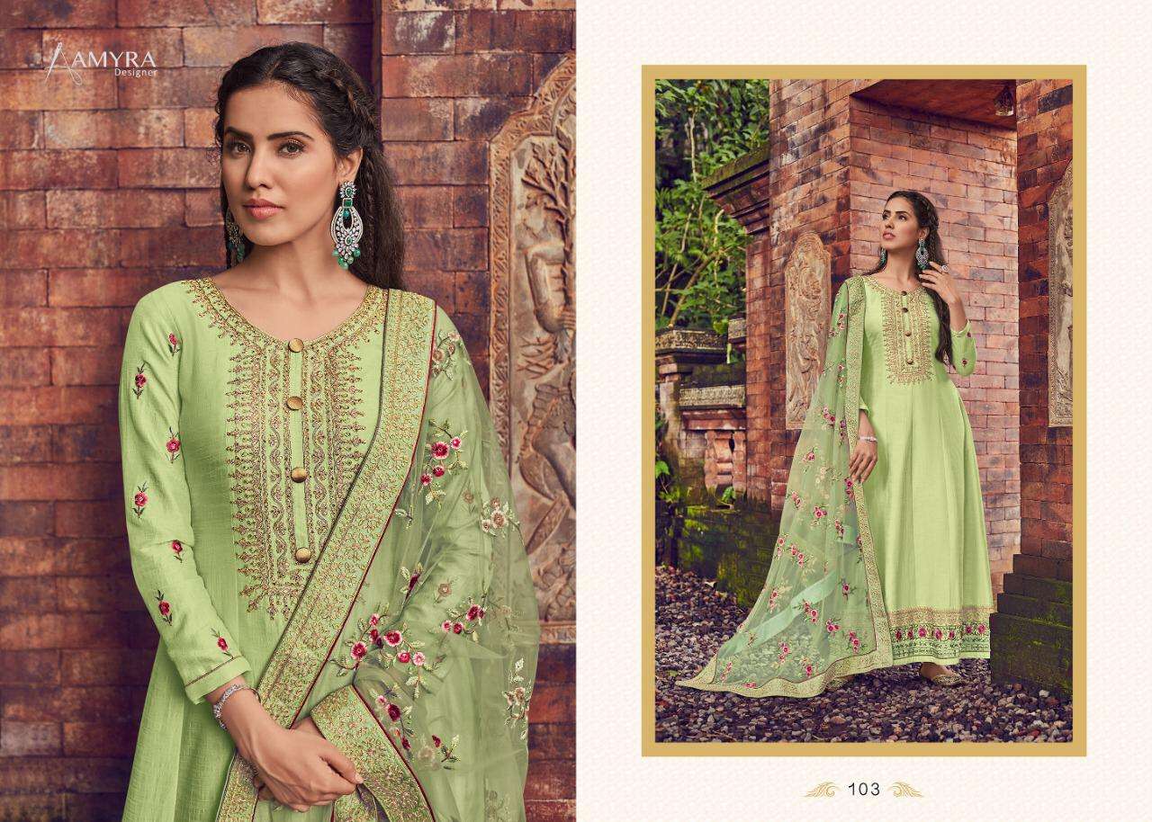 Buy Attraction Amyra Designer Silk Salwar Suit