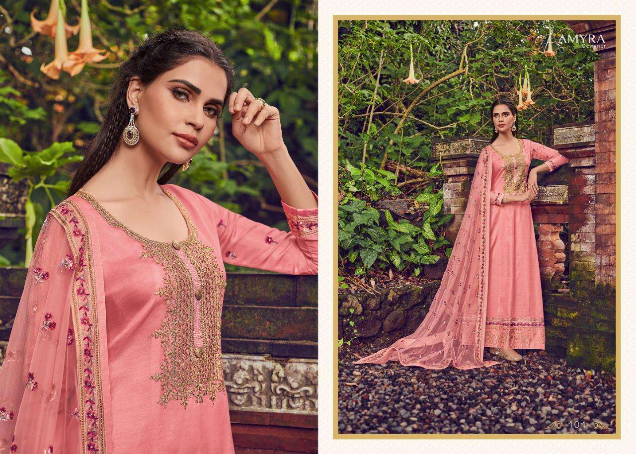 Buy Attraction Amyra Designer Silk Salwar Suit