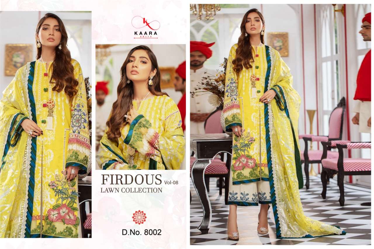 Buy Firdous Lawn Collection Vol-8 Kara Designer Cotton Salwar Suit