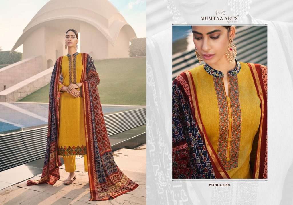 Buy Patola Mumtaj Arts Designer Jam Satin Salwar Suit