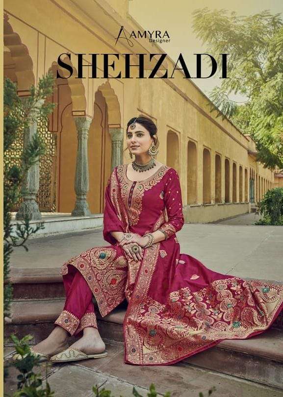Buy Shehzadi Amyra Designer Jecquard Salwar Suit