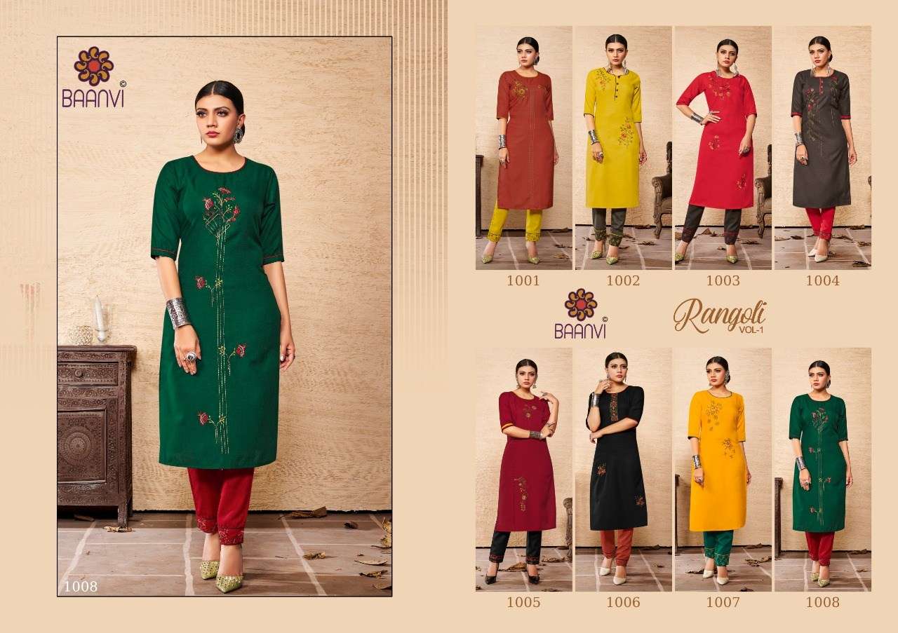 Baanvi Rangoli Vol 1 By Cotton Wholesale Online Supplier Lowest Price Kurtis Pant