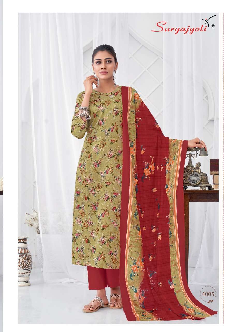 Nitya Vol 4 By Suryajyoti Wholesale Online Supplier Cotton Lowest Price Trader Dealer Salwar Suit Catalog Set