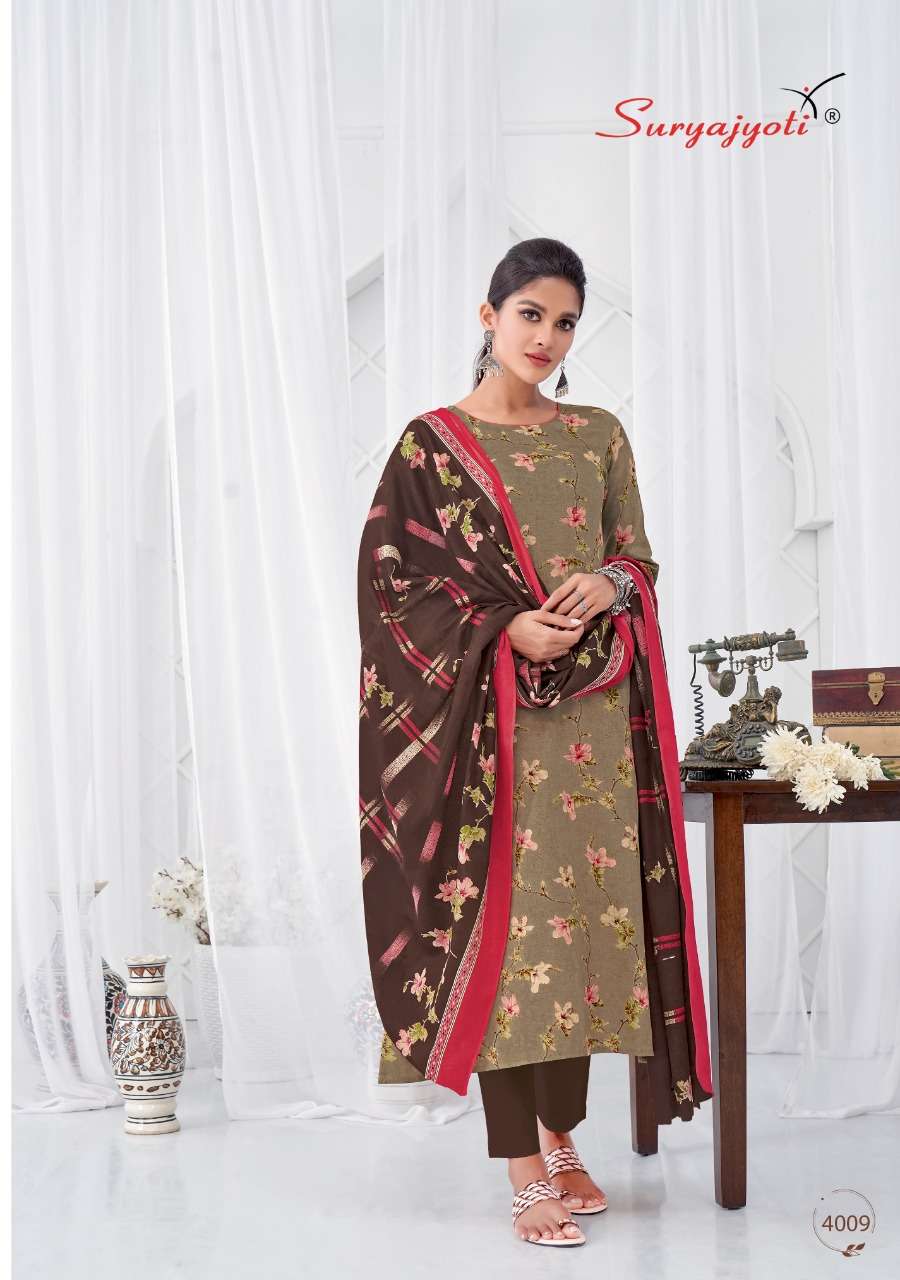 Nitya Vol 4 By Suryajyoti Wholesale Online Supplier Cotton Lowest Price Trader Dealer Salwar Suit Catalog Set