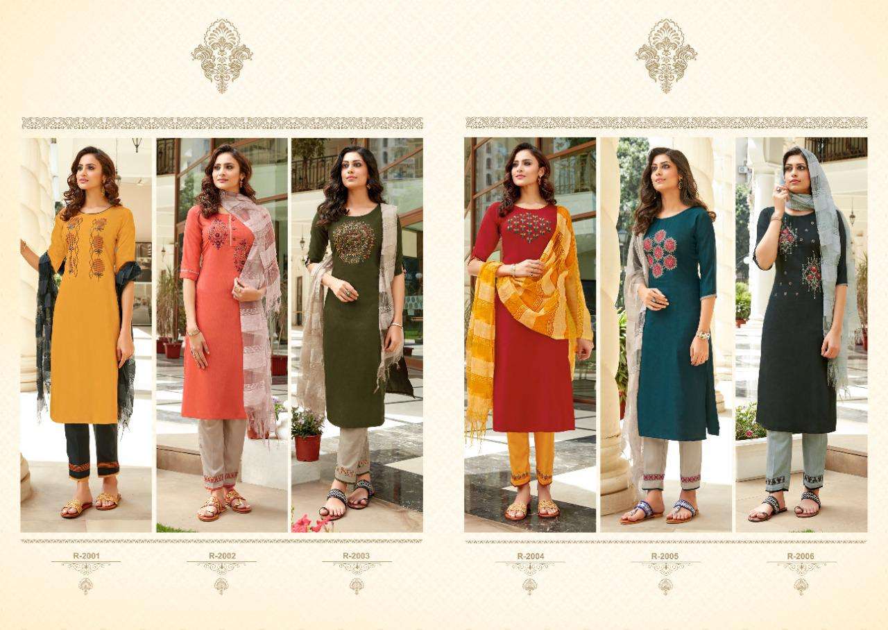 Roohi By Kanika Party Wear Collections Wholesale Supplier Trader Dealer Online Lowest Price Kurtis Pant Dupatta Catalog Set