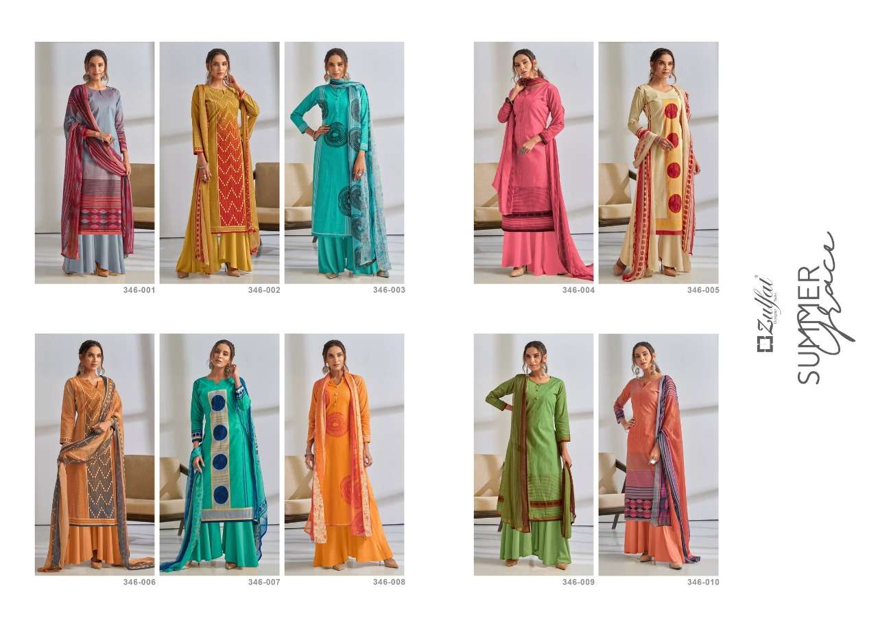 Summer Grace By Zulfat Designer Suits Wholesale Supplier Dealer Cotton Party Wear Salwar Suit Catalog Set