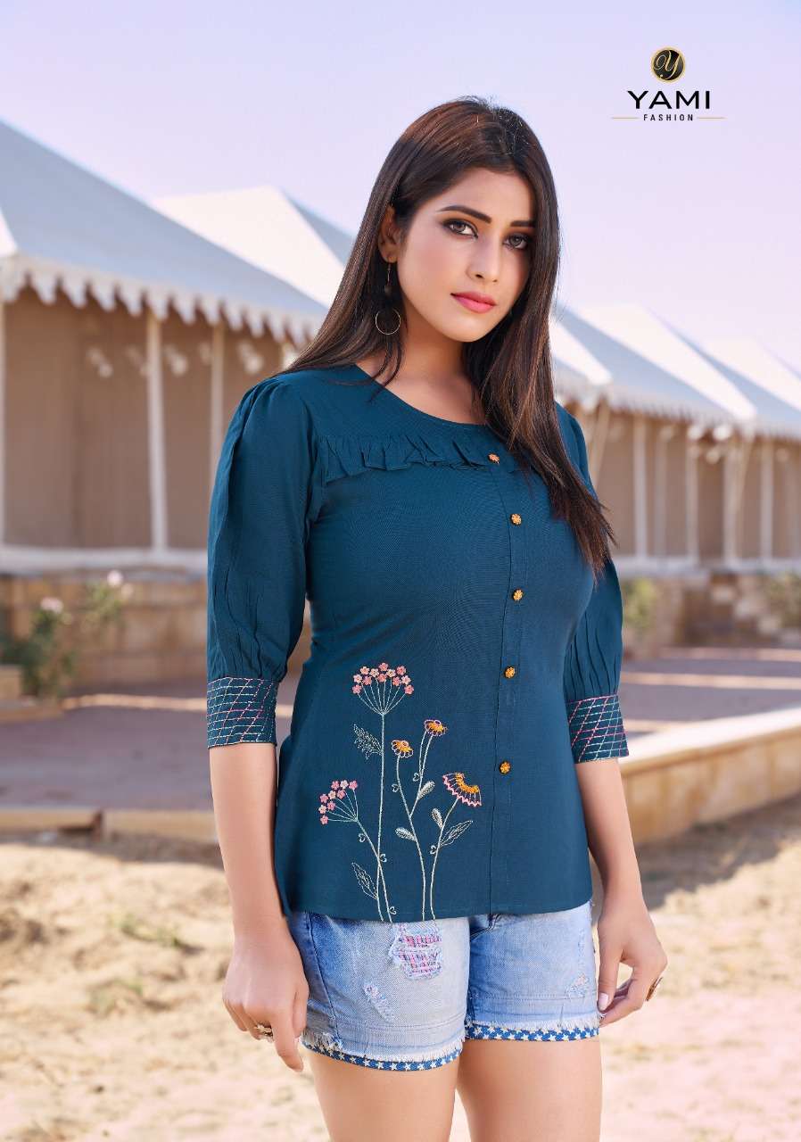 Yami Topsy Vol-13 By Rayon Wholesale Online Tunic Catalog Set