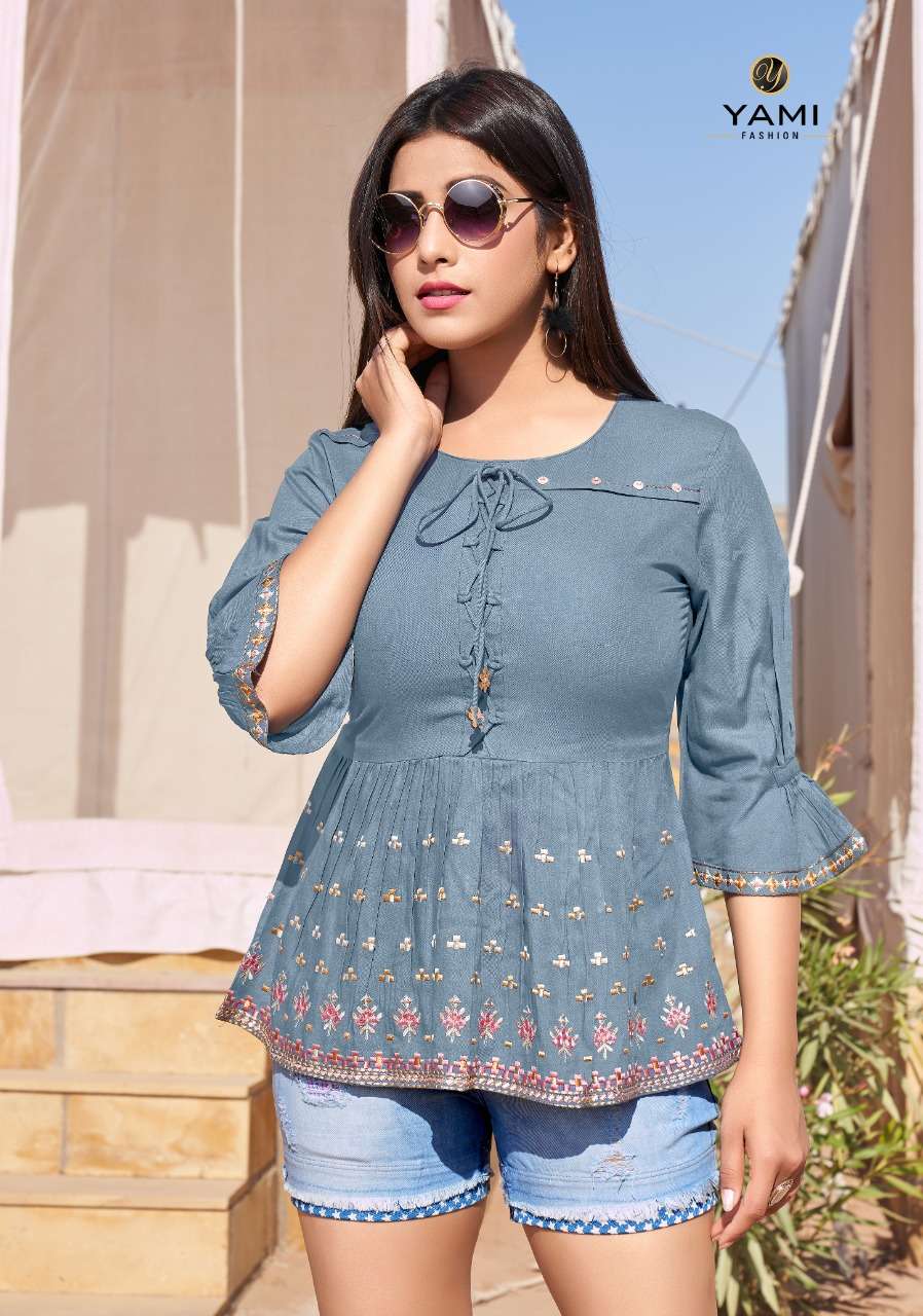 Yami Topsy Vol-13 By Rayon Wholesale Online Tunic Catalog Set