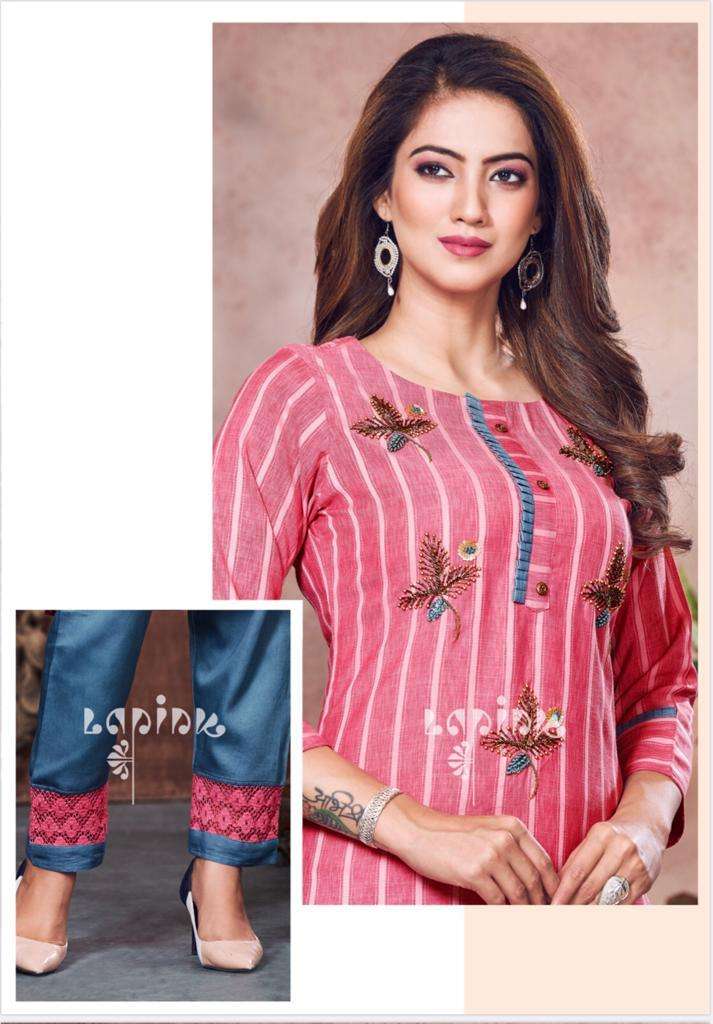 Zeel By La Pink Designer Party Wear Classy Wholesale Supplier Online Lowest Price Kurtis Pant Catalog Set