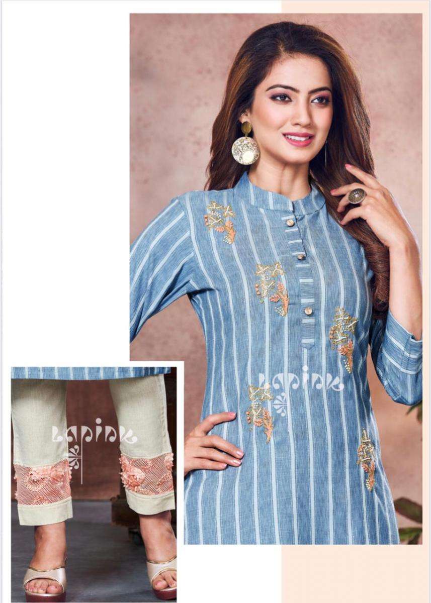 Zeel By La Pink Designer Party Wear Classy Wholesale Supplier Online Lowest Price Kurtis Pant Catalog Set