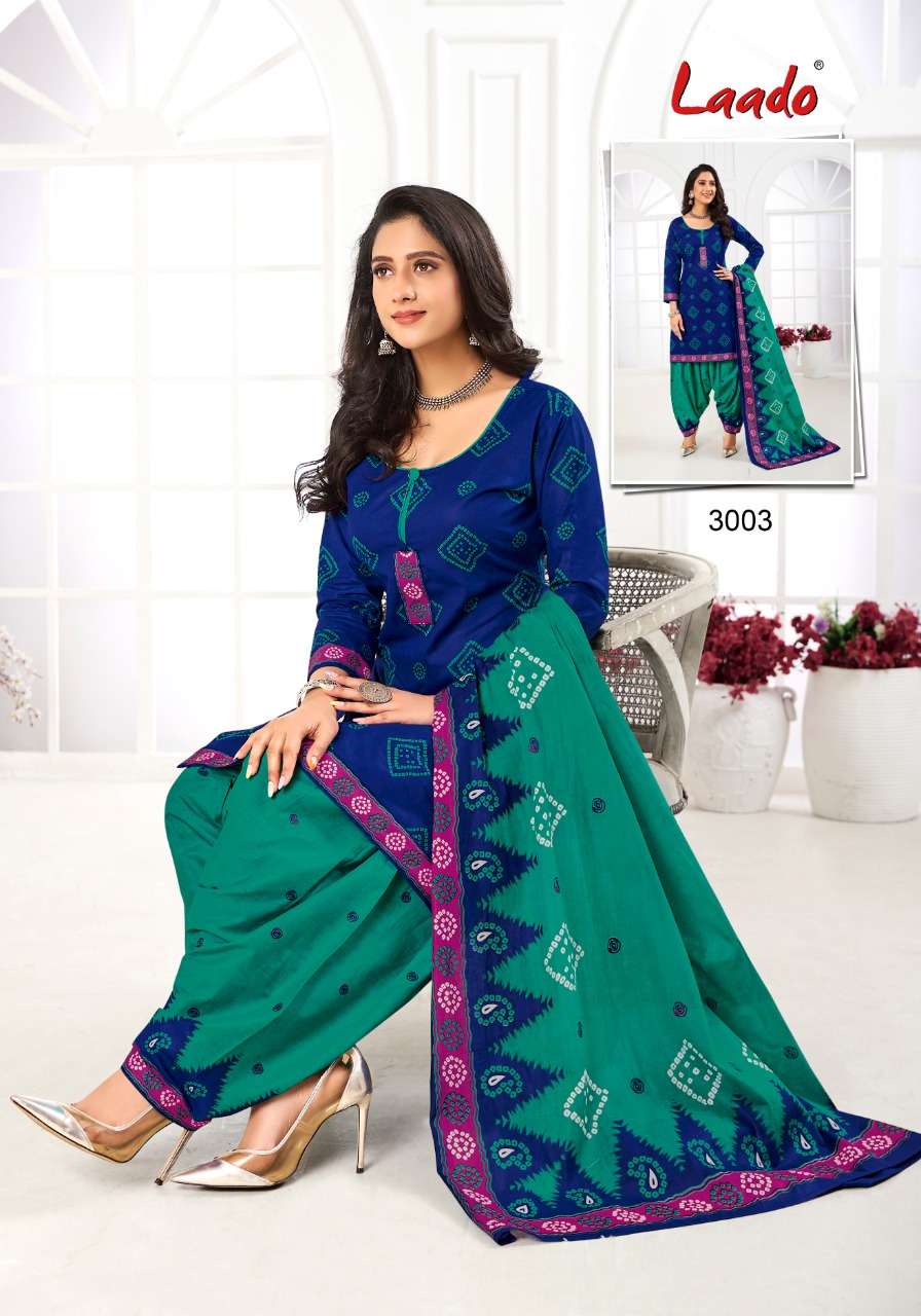 Bandhani Vol 3 Special Vol 3 By Laado Prints Dress Materials Cotton Lowest Price Cheapest Wholesale Supplier Online Salwar Suit Catalog Set