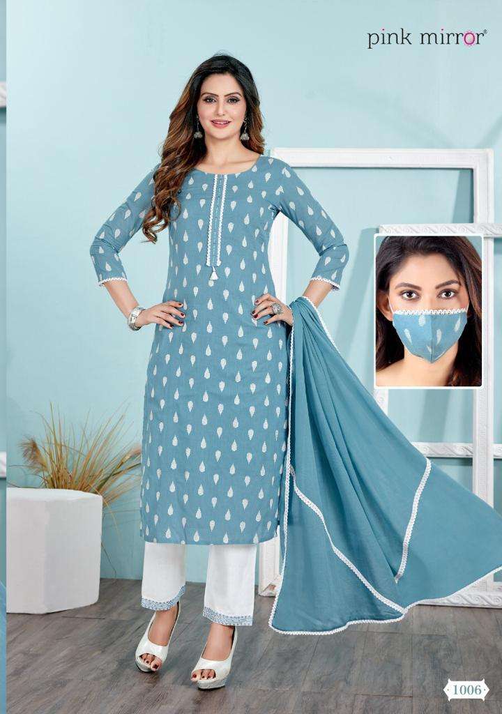 Essence By Pink Mirror Premium Designer Collection Fancy Party Wear Wholesale Supplier Online Lowest Price Cheapest Kurtis Pant With Dupatta Catalog