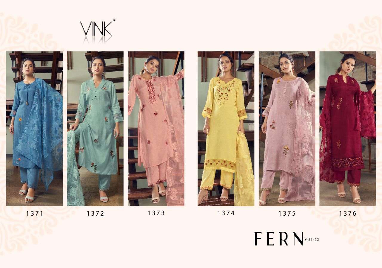 Fern By Vink Kurtis Premium Designer Party Wear Collection Wholesale Supplier online Lowest Price Cheapest Kurtis Pant Dupatta Catalog Set