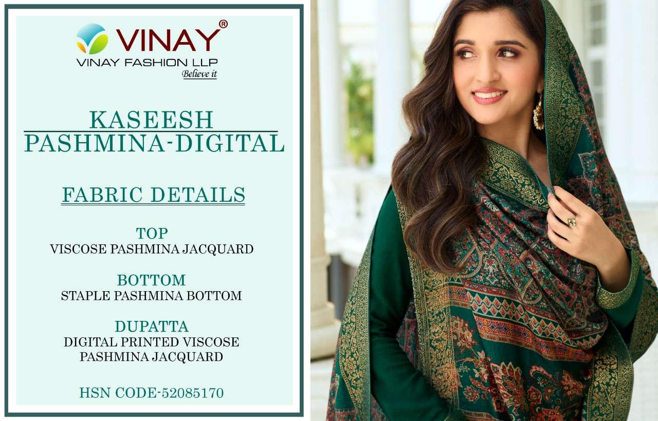 Kaseesh Pashmina Digital Vinay Fashion Dealer Premium Pashmina Collection Wholesale Supplier Online Lowest Price Cheapest Salwar Suit Catalog
